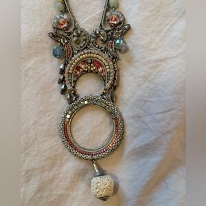 Ayala Bar Silver and Pink Pendant Necklace